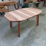 Ausziehtisch Form nach Kundenwunsch Vollholz Satin Walnut