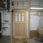 Haustürnachbau mit Oberlicht im Rohzustand