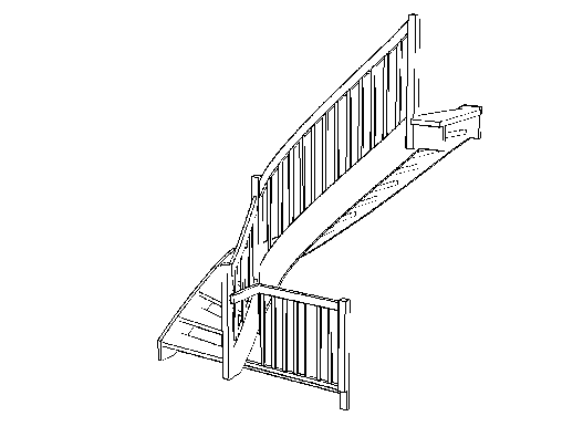 Erste Zeichnung der Wangentreppe