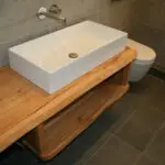 Waschtisch Vollholz Ulme Geölt